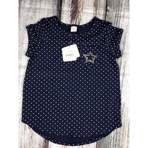 NWT Gymboree Blue Polka Dot Short Sleeve Tee Top Girls 8